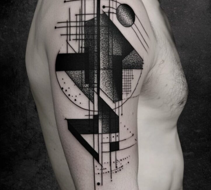 Geometría 3 Estilo de tatuaje geométrico
