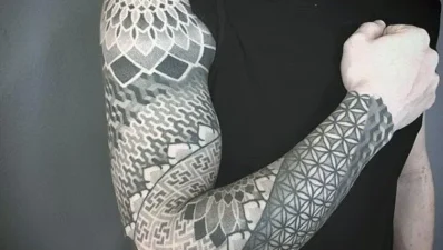 mens-geometric-sleeve-tattoo-design-ideas mens-geometric-sleeve-tattoo-design-ideas