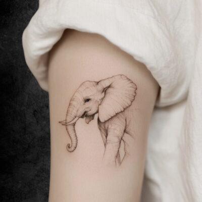 realista elefante tatuaje